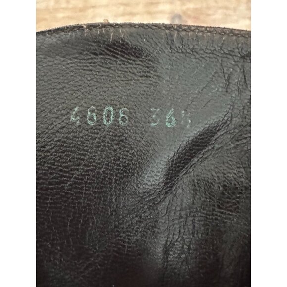 90s Vintage VIC MATIE Brown Leather Square Toe Block Heeled Ankle Boots Size 6.5 - Picture 10 of 14